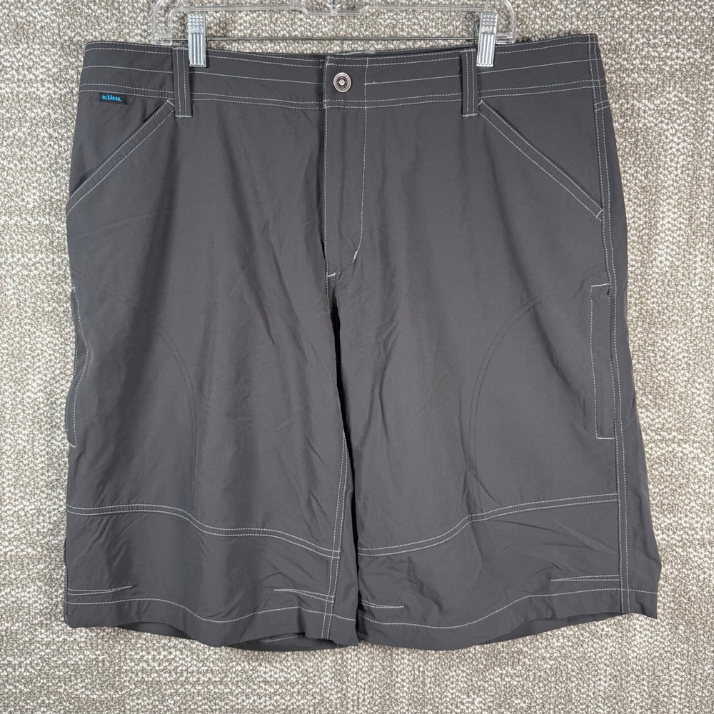 Kuhl Shorts Mens Renegade 40 Gray Cargo Hiking Technical Outdoor Stretchy - Picture 2 of 7